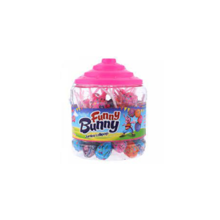 Candyland Funny Bunny Lollipop Jar 50pc