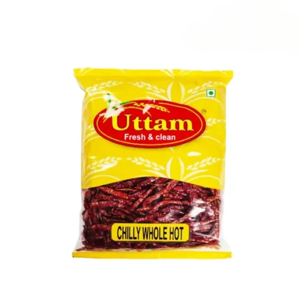 Uttam Chilli Whole Stemless (Hot) 200 gm